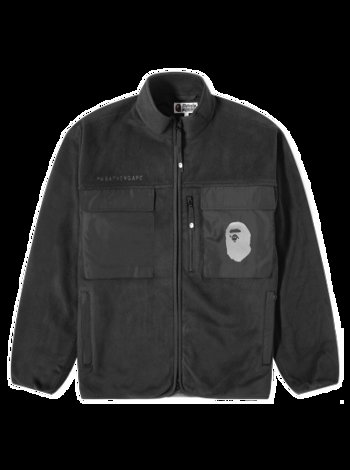 BAPE Fleece Loose Fit Jacket Black 001LJH701005I-BLK