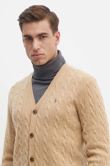 Пуловер Polo by Ralph Lauren Cable-Knit Wool Cardigan Бежово | 710949808, 1