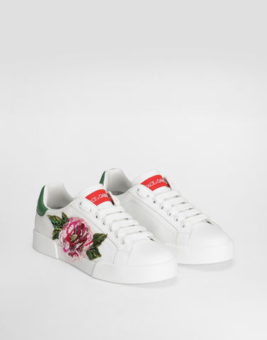 Кецове и обувки Dolce & Gabbana Dolce & Gabbana Portofino Light with Floral Embroidery Бяло | CK2318A6H618B918, 1