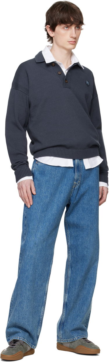 Пуловер MAISON KITSUNÉ Maison Kitsuné Fox Head Patch Comfort Polo Сиво | OM00202KT1099, 3
