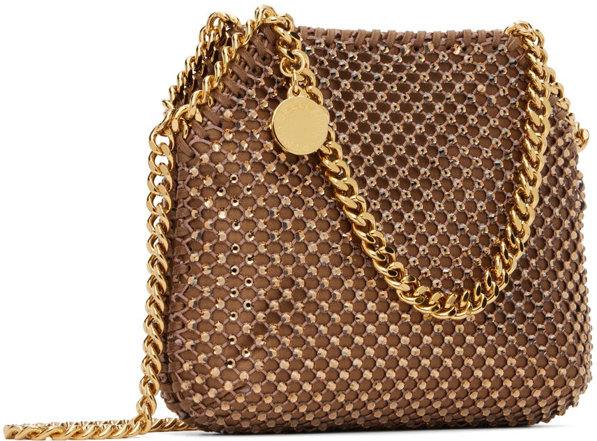 Дамска чанта Stella McCartney Stella McCartney Falabella Mini Chain Bag Кафяво | 700109WP0329, 1