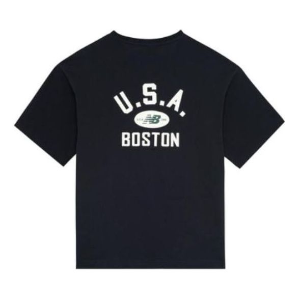Тениска New Balance Boston Athletic T-Shirt Черно | AMT22391-BK