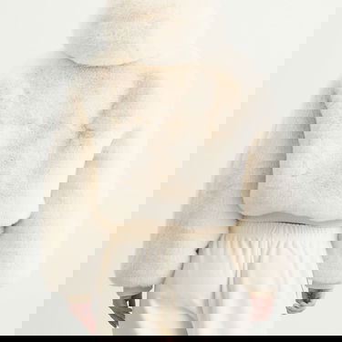 Яке SKIMS Faux Fur Shrunken Hoodie Jacket, Size X-Small Бежово | ZU-ZUP-10048W-EGT, 3