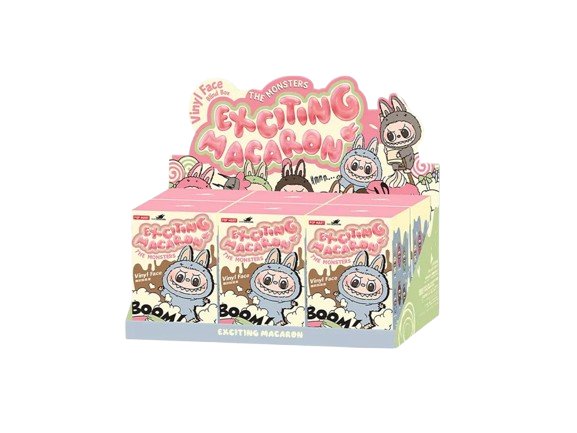 Колекционерско POP MART Labubu The Monsters Tasty Macarons Vinyl Figure Blind Box Розово | LABUBUMONCASE, 0