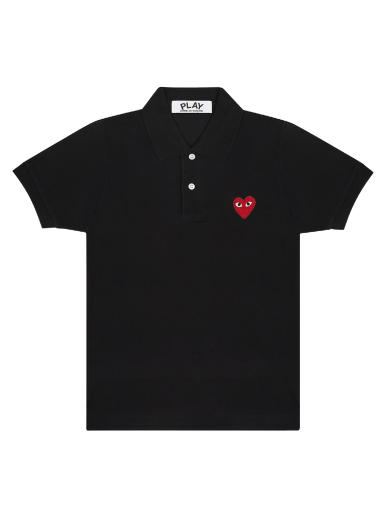 Поло тениска Comme des Garçons PLAY Emblem Polo Tee Черно | AZ T005 051 1