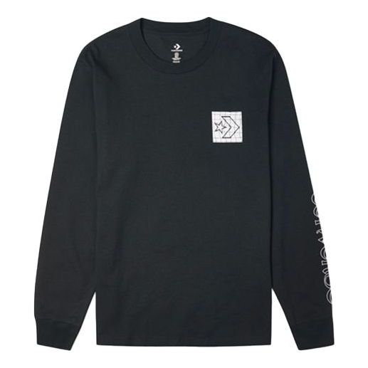 Тениска Converse Distorted Court Graphic Long Sleeve T-Shirt Черно | 10021108-A01
