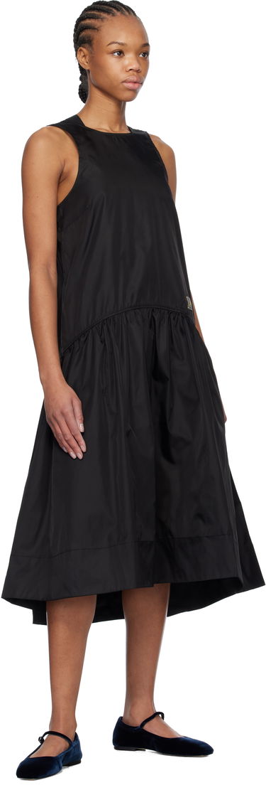 Pокля GANNI GANNI Duchesse Nylon Midi Dress Черно | W0478, 3