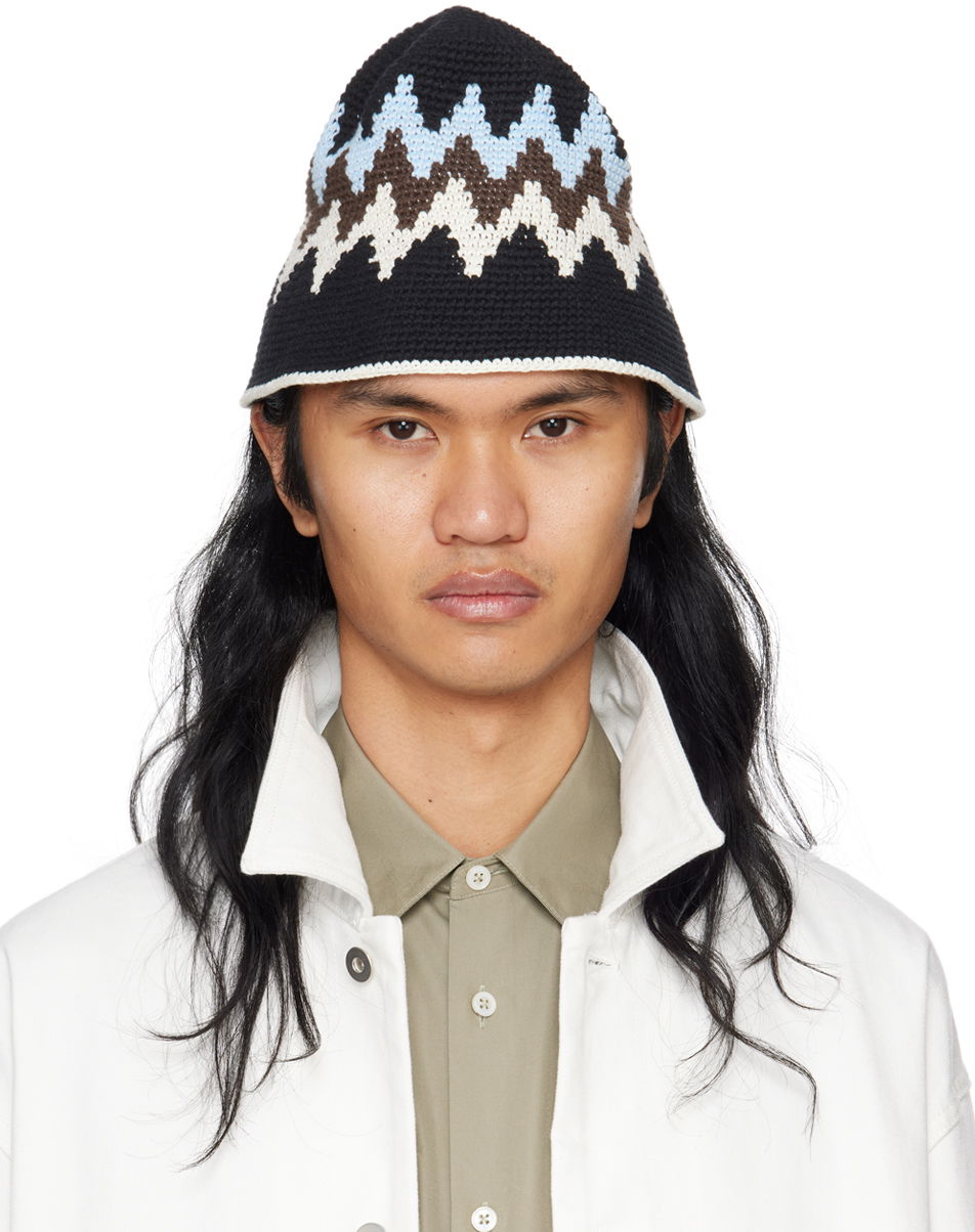Шапка Jil Sander Crochet Bucket Hat Черно | J47ZZ0112_J15412, 0