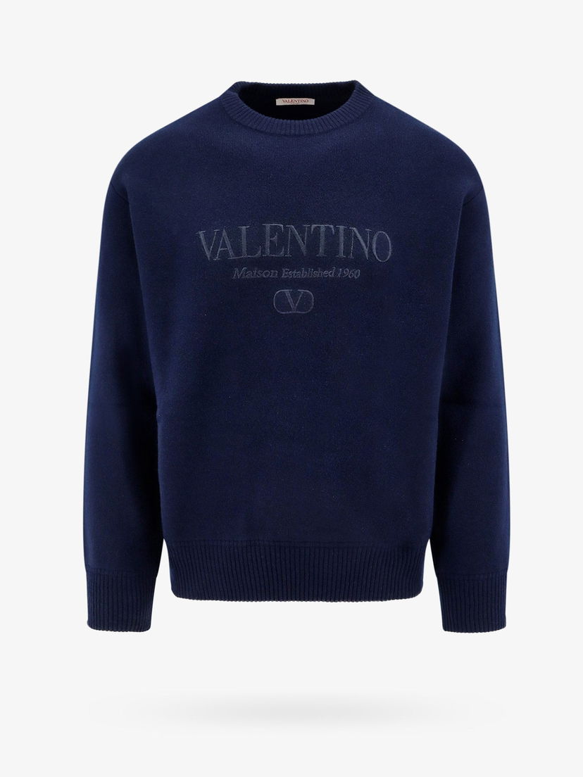 Пуловер Valentino Sweater Crewneck Синьо | 5V3KC30AACF598