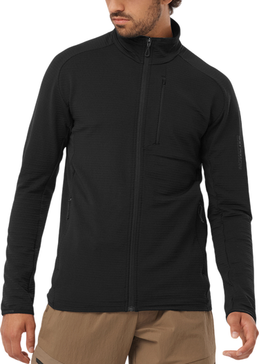 Суитчър Salomon Essential Lightwarm FZ Sweatshirt Черно | lc2224700, 0