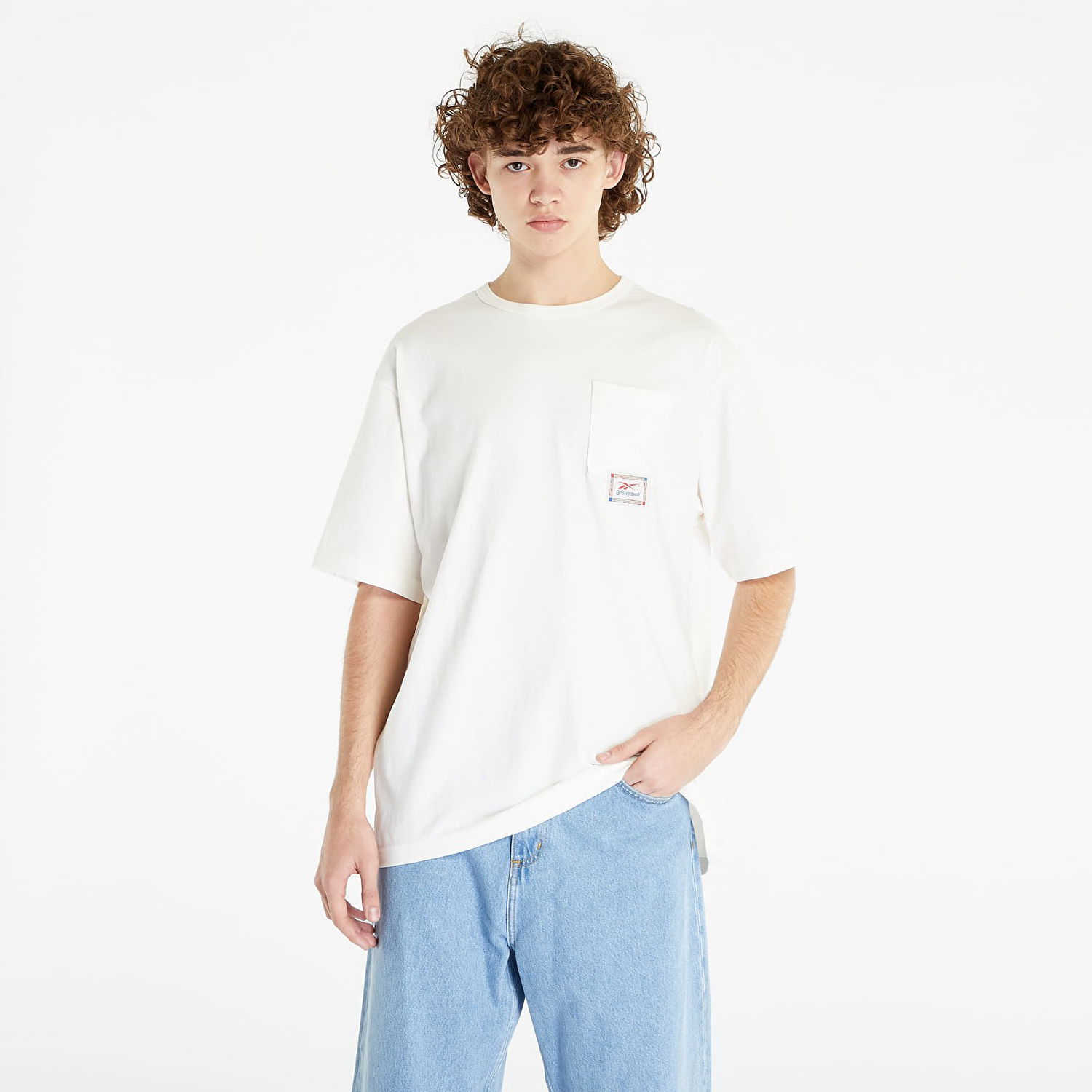 Тениска Reebok Basketball Relaxed Heavyweight Pocket T-Shirt Бежово | IA2415, 1