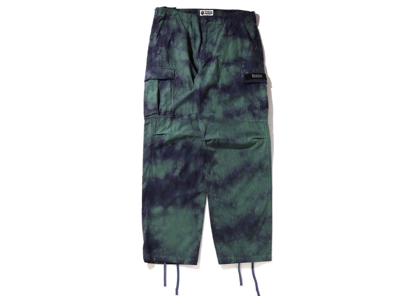 Панталони BAPE Tie Dye Relaxed Fit 6 Pocket Pants Зелено | 1I80-152-012, 0