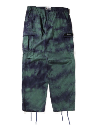 Панталони BAPE Tie Dye Relaxed Fit 6 Pocket Pants Зелено | 1I80-152-012