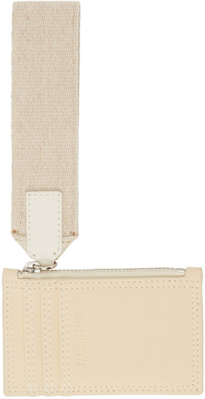 Портфейл Jacquemus Off-White 'Le Porte Nastrinu' Card Holder Бежово | 22H226SL011-3088, 0