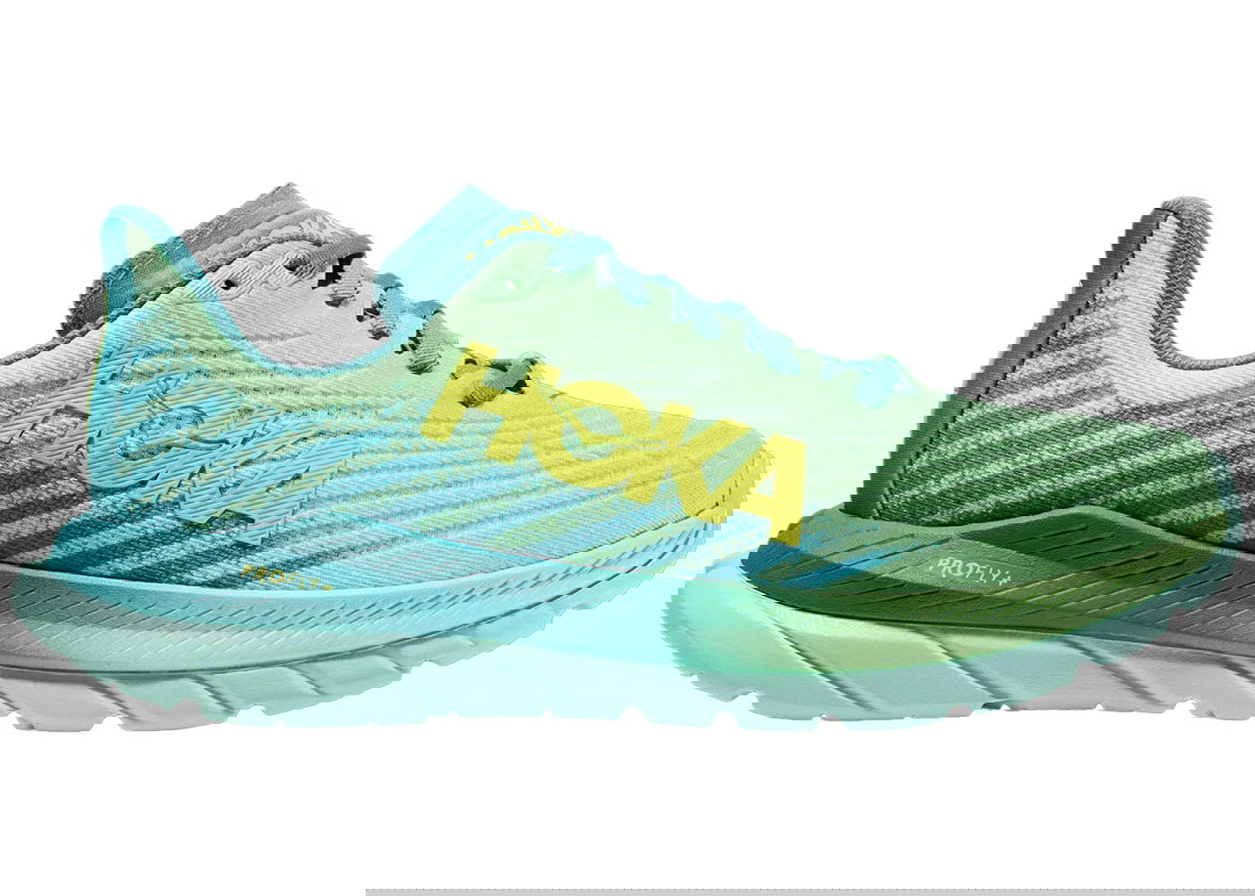 Кецове и обувки Hoka One One Mach 5 Lime Glow Ocean Тюркоазено | 1127893-LGOM, 0