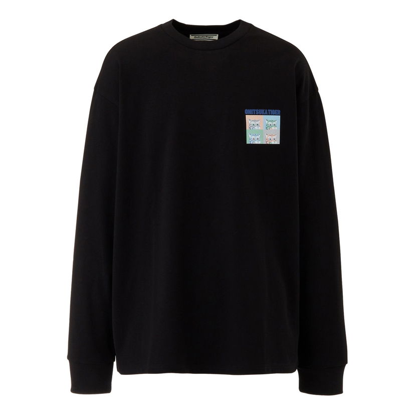 Тениска Onitsuka Tiger Tiger Graphic Long Sleeve T-Shirt Черно | 2183B380-001