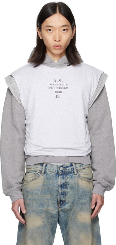 Суитчър Acne Studios Acne Studios Layered Hoodie Сиво | BI0216-, 0