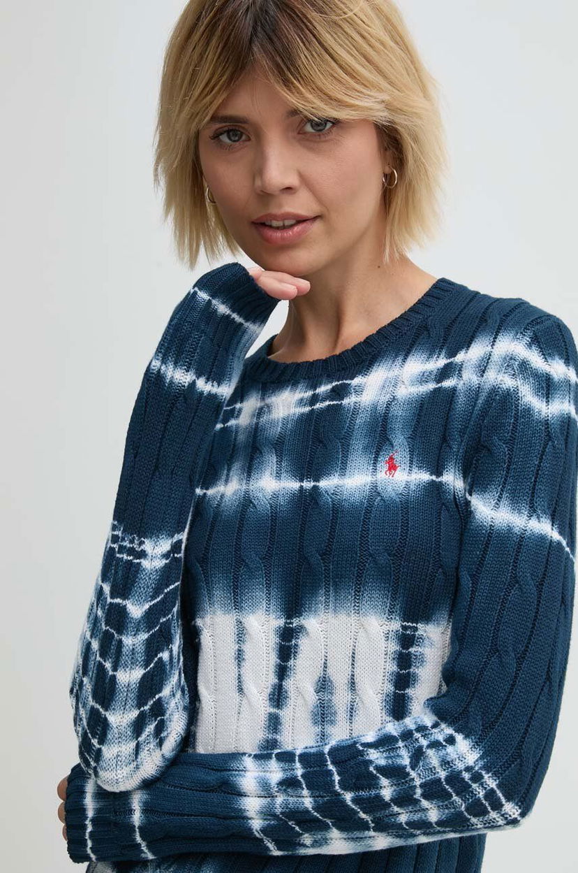 Пуловер Polo by Ralph Lauren Tie Dye Crewneck Sweater Синьо | 211935316