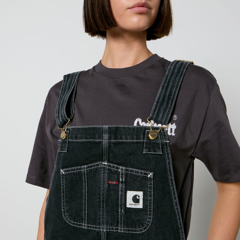 Панталони Carhartt WIP Bib Denim Straight-Leg Dungarees Черно | I033018