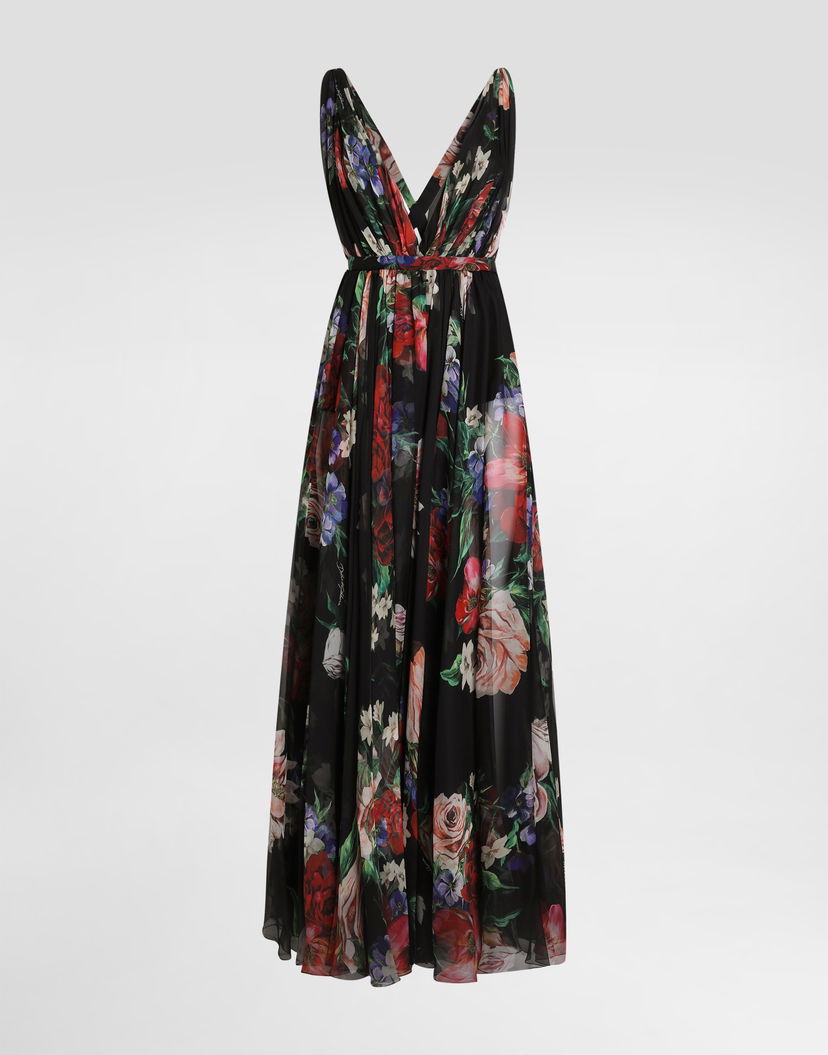Pокля Dolce & Gabbana Dolce & Gabbana Long Floral Chiffon Dress Многоцветен | F6ZA1TIS1Y7HN5PR