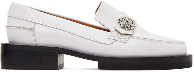 Jeweled Patent Leather Platform Loafers