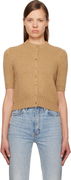 Nora Short-Sleeve Ribbed Cardigan