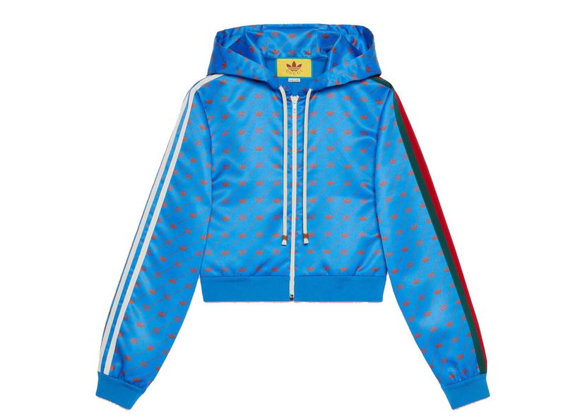 Яке Gucci adidas x Zip Jacket Blue Синьо | 693421 XJEBI 6269