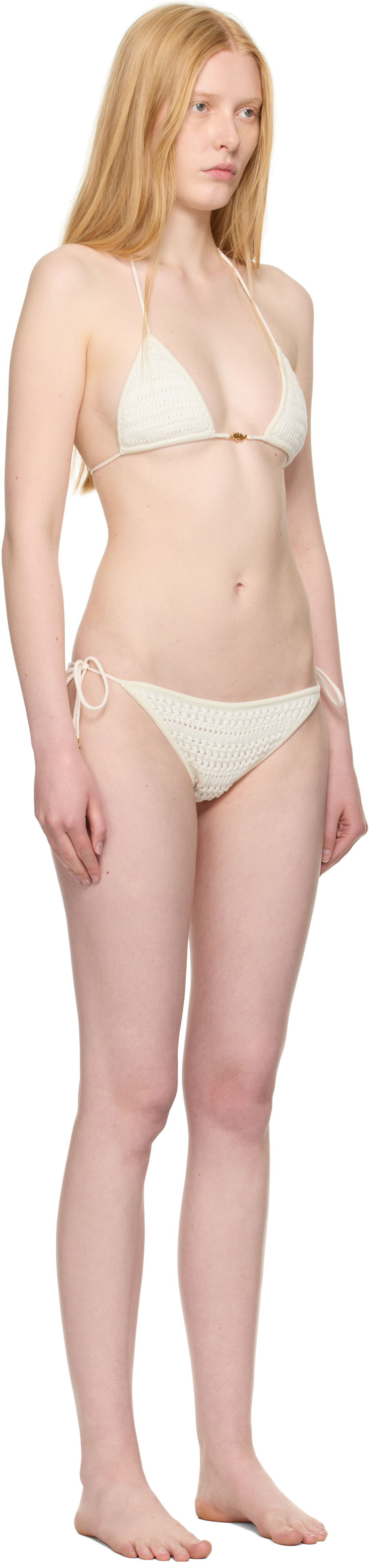 Бански AMIRI AMIRI Crochet Bikini Бяло | AWKNRA1001, 1