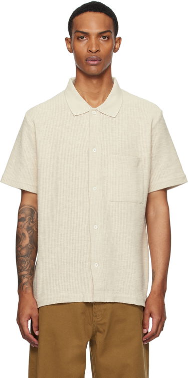 Риза NORSE PROJECTS Norse Projects Gustav Crochet Jersey Shirt Бежово | N01-0683, 0