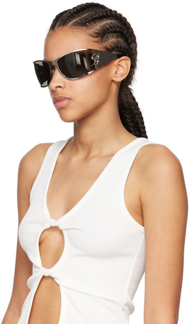 Слънчеви очила Blumarine Metal Wraparound Sunglasses Сиво | P444W268A, 3