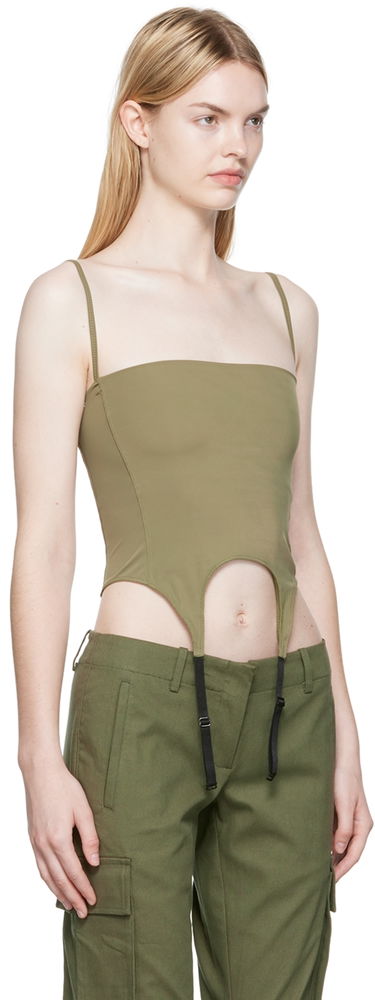 боди Miaou Miaou Phoenix Garter Long Sleeve T-Shirt Зелено | 7043-CL-MOS-TK, 3
