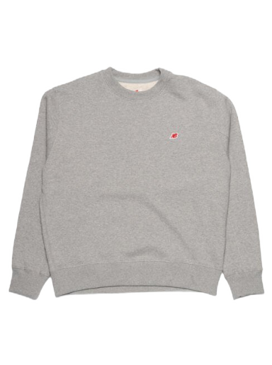 Суитчър New Balance Crew Sweatshirt Made in USA Сиво | MT21541_AG