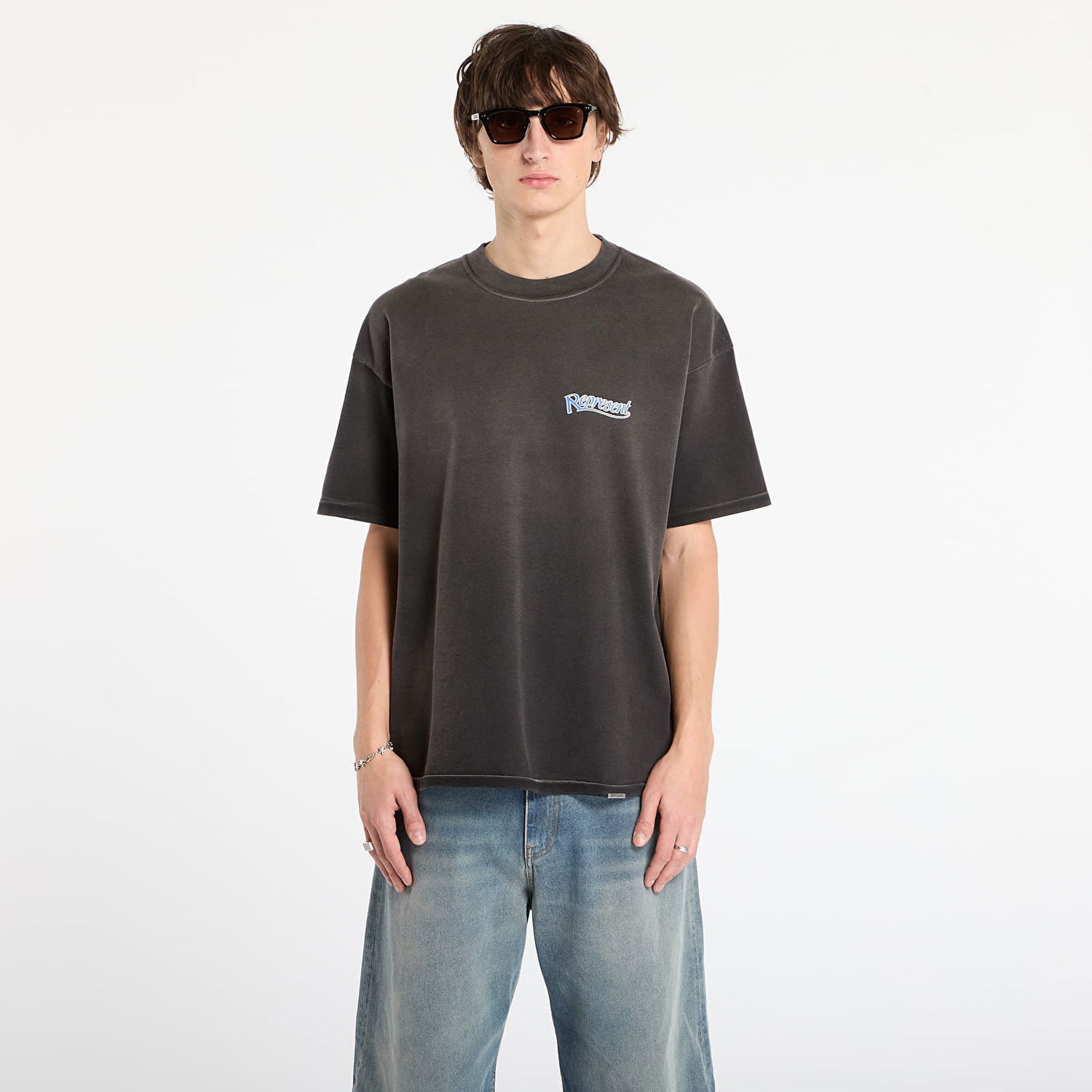 Тениска Represent Clo Showcasing Stained T-Shirt M Сиво | MLM100175-04, 0