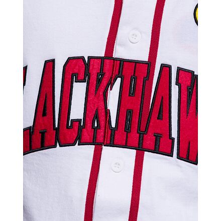 Фланелка Mitchell & Ness Practice Day Button Front Jersey CHICAGO BLACKHAWKS Бяло | TBTF4994-CBHYYPPPWHIT, 1