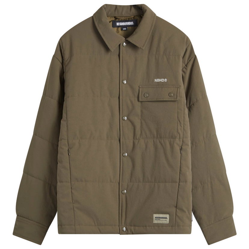 Пухо яке Neighborhood Padded Overshirt Зелено | 242TSNH-SHM08-OLV