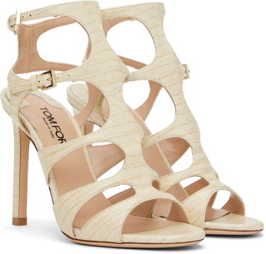 Аксесоари Tom Ford TOM FORD Lizard Paradis Heeled Sandals Бежово | W3613-LCL381P, 3