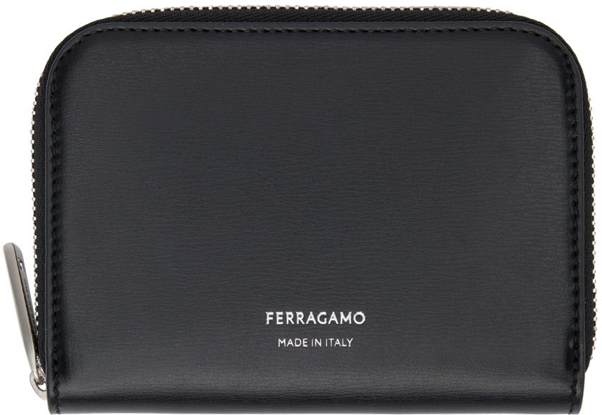 Портфейл FERRAGAMO Ferragamo Zipped Card Holder Черно | 770114, 0
