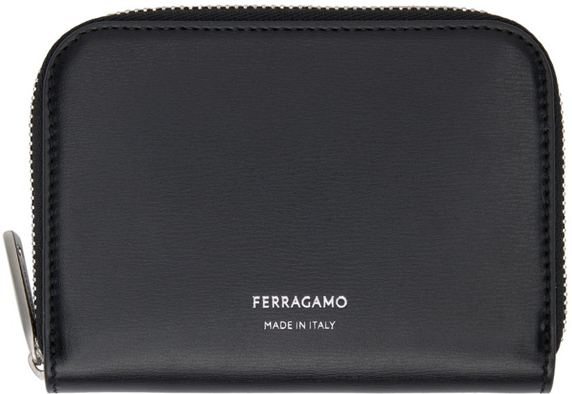 Портфейл FERRAGAMO Ferragamo Zipped Card Holder Черно | 770114