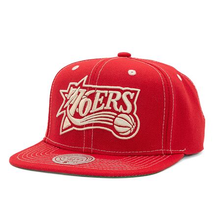 Шапка с козирка Mitchell & Ness Contrast Natural Snapback Hwc Philadelphia 76Ers Red Червено | HHSS6725-P76YYPPPRED1, 0