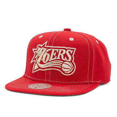 Шапка с козирка Mitchell & Ness Contrast Natural Snapback Hwc Philadelphia 76Ers Red Червено | HHSS6725-P76YYPPPRED1, 0
