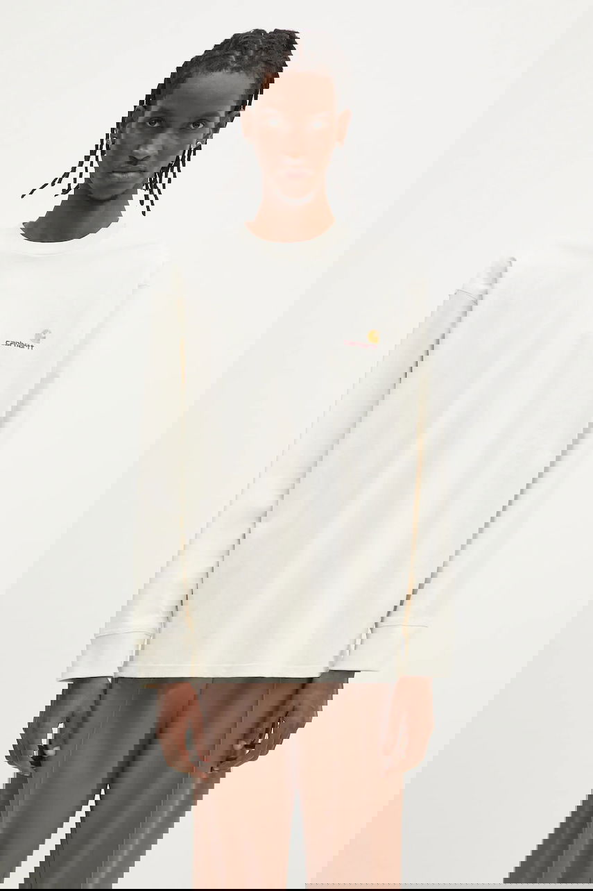 Тениска Carhartt WIP Carhartt WIP Long Sleeve T-Shirt with Logo Бежово | I029955.NATURAL, 0