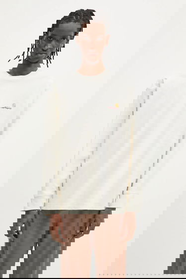 Тениска Carhartt WIP Carhartt WIP Long Sleeve T-Shirt with Logo Бежово | I029955.NATURAL, 0