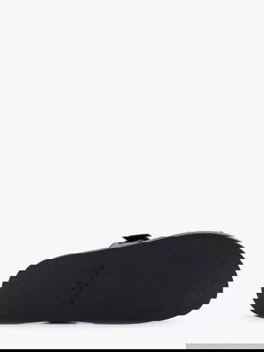 Кецове и обувки Tory Burch Black Leather Slide Sandals Черно | 161636006, 3