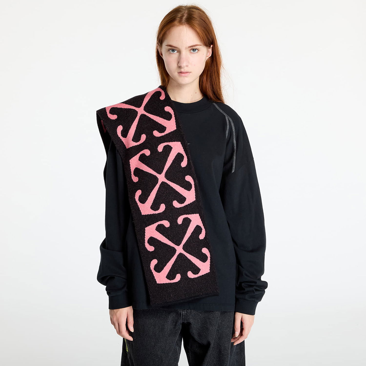 Шал Off-White Off-White Kids Arrow Diag Scarf Черно | OGMA001F24KNI0021030, 0
