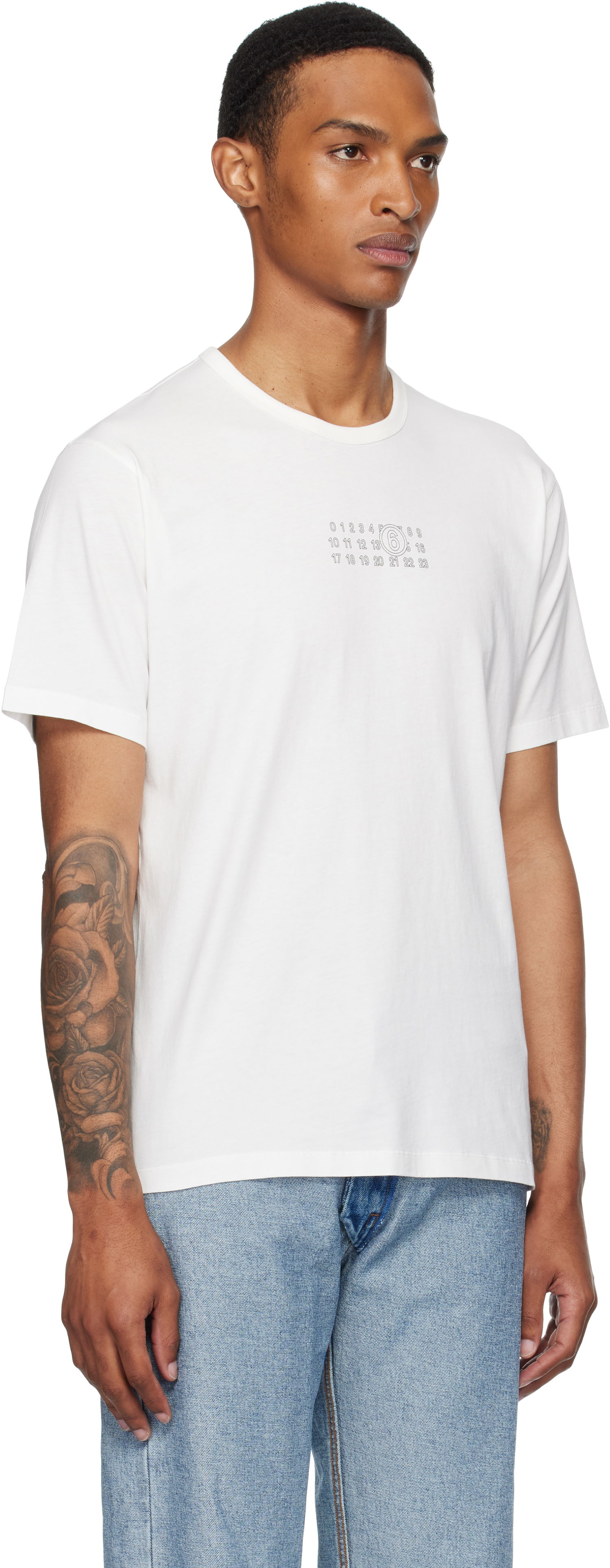 Тениска Maison Margiela MM6 Maison Margiela Logo T-Shirt Бяло | SH0GC0057 S24312, 1