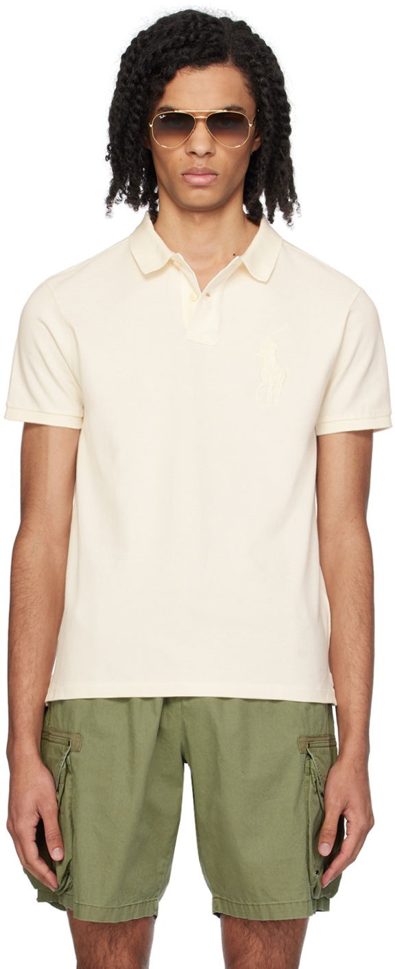 Поло тениска Polo by Ralph Lauren Off-White Big Pony Polo Бяло | 710938137004, 0