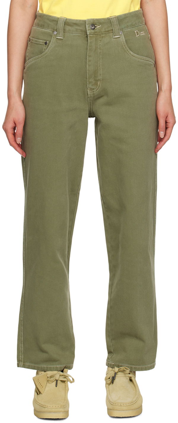 Дънки Dime Classic Relaxed Jeans Зелено | DIME23D2F34GRN, 0