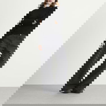 Пуловер YMC Peeka Ribbed Knit Top with Collar and Cut-Out Sleeves Черно | Q8ZML-BLK, 4