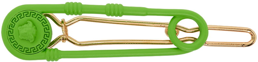 Значка Versace Versace Safety Pin Hair Clip Зелено | 1006259_1A00635, 0