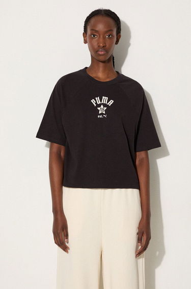 Съкратен топ Puma Classics Play Paris Relaxed Crop Top Черно | 626808, 0